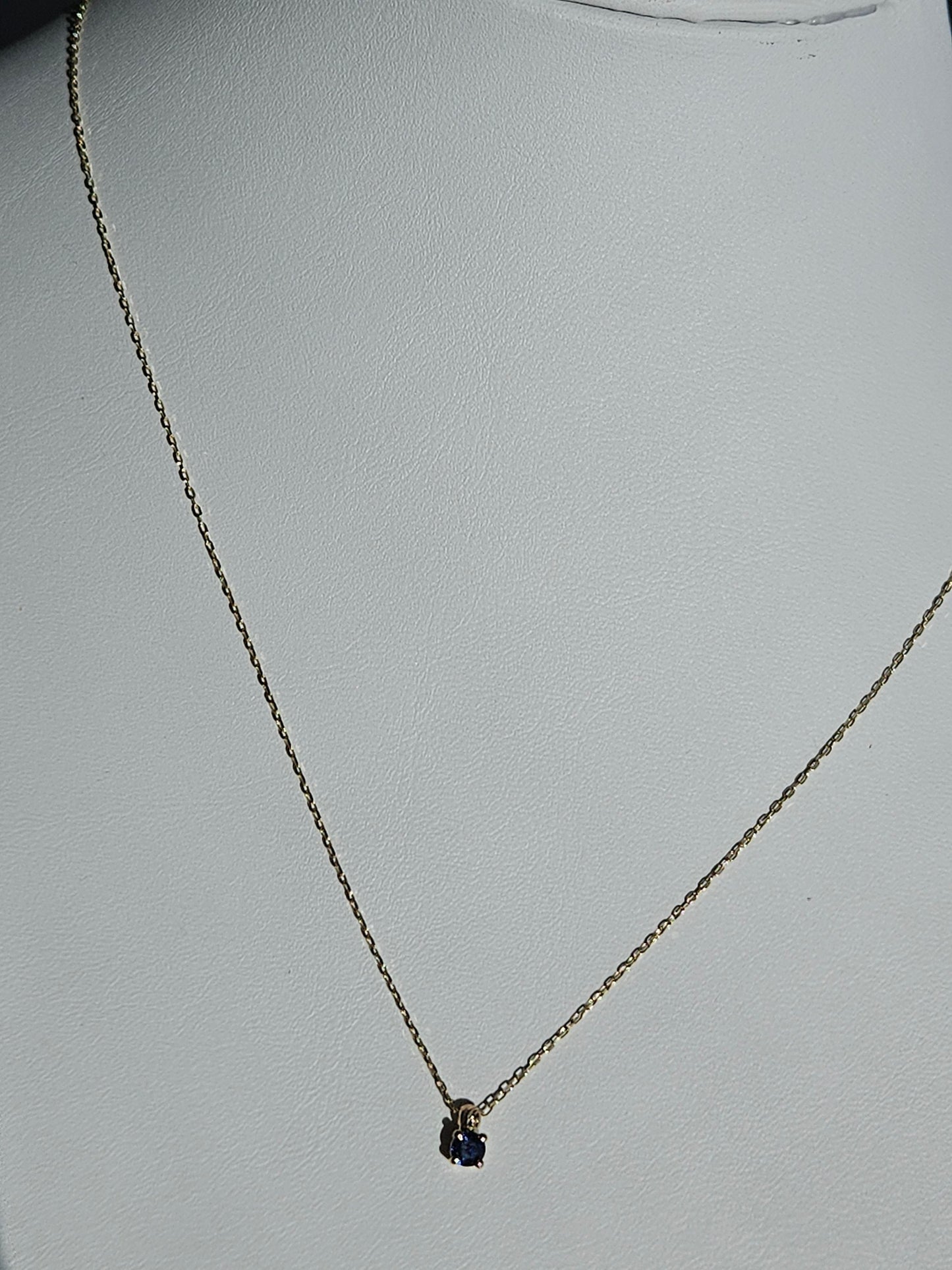 Sapphire Necklace 18k Gold, Bleu pendant, 18k Minimalist Real Sapphire, Birthstone Pendant, Perfect Gift for Mother's Day, Gift for her