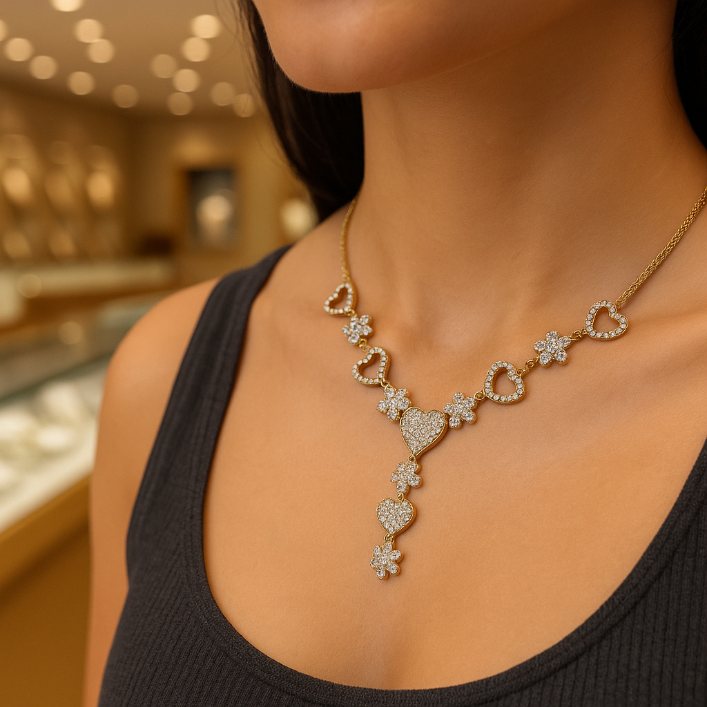 18k Solid Gold Necklace, Gold necklaces for women, Women's Jewelry, Jewellery Design, Solid Chain Necklace, Real Solid Gold, Gift for Her