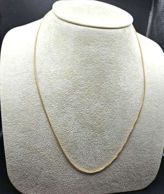 14K Solid Gold Franco Chain Necklace – Sleek & Durable Men's Jewelry – 24” Real Gold Chain – Luxury Gift for Him – High Quality Italy