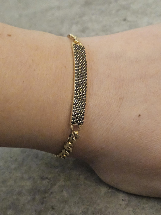 18k Real Yellow Gold Bracelet, Luxurious 18Kt Solid Gold Jewelry, Jewelry, Elegant 18Kt Solid Gold Bracelet, Gift for Her