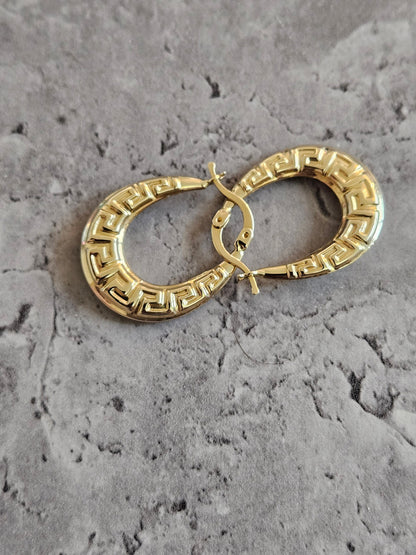Gold earrings hoop 18k, 18k real solid gold, high quality, genuine gold, real solid gold, gold earrings, italian gold, gift for her