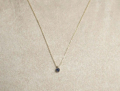 Sapphire Necklace 18k Gold, Bleu pendant, 18k Minimalist Real Sapphire, Birthstone Pendant, Perfect Gift for Mother's Day, Gift for her