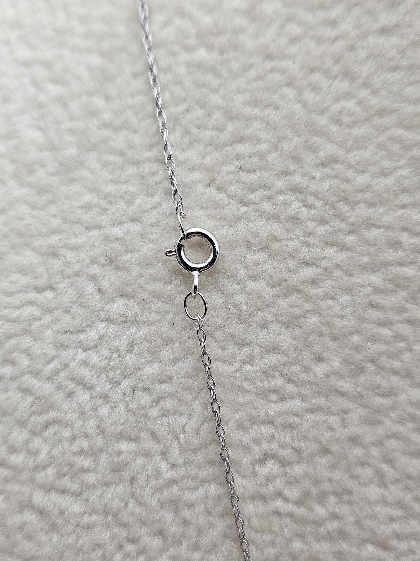 10k Necklace White Gold with Sparkling Intertwined Loop Pendant - White Gold Pendant in 18 inches Necklace - Modern Jewelry Gift for Her