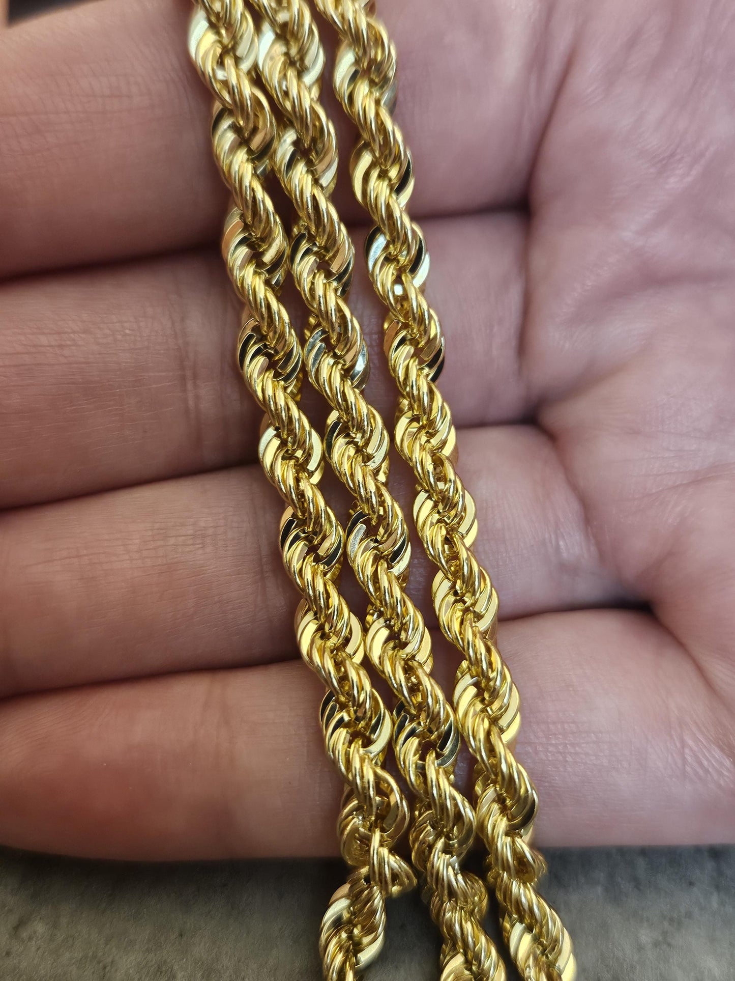 18k Rope Gold Bracelet, Rope Chain Bracelet, Gold Rope Chain, Solid Rope Chain, Real Gold Bracelet, Dainty Gold Bracelet, Anniversary Gift