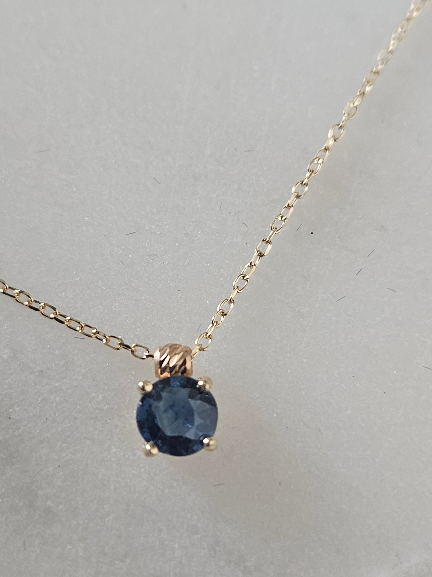 Sapphire Necklace 18k Gold, Bleu pendant, 18k Minimalist Real Sapphire, Birthstone Pendant, Perfect Gift for Mother's Day, Gift for her