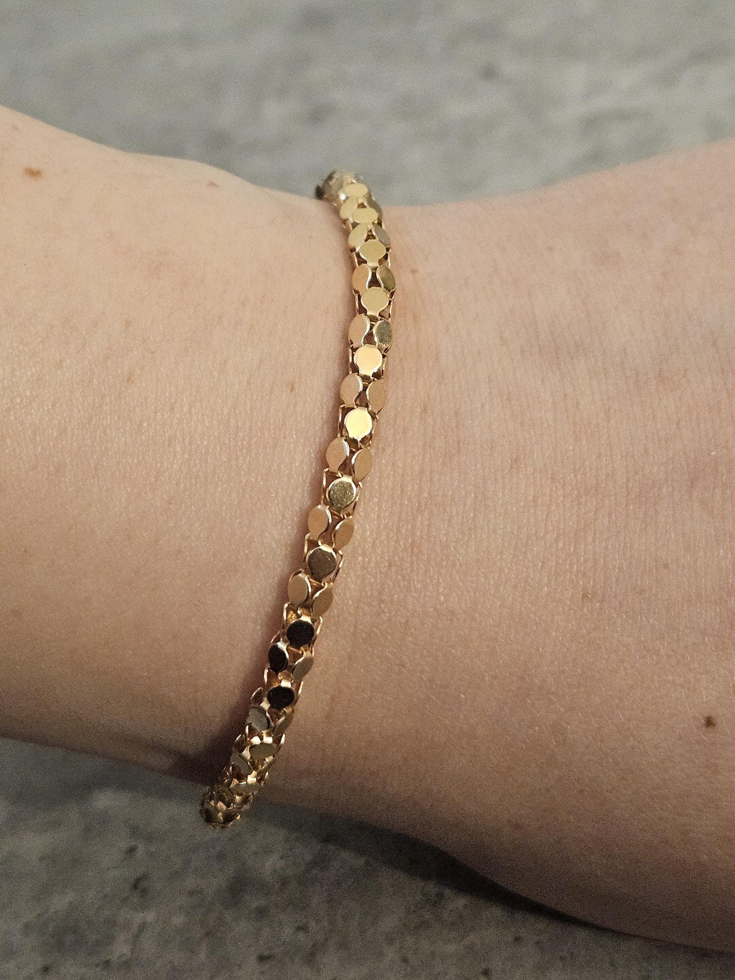 18k Real Yellow Gold Bracelet, Luxurious 18Kt Solid Gold Jewelry, Jewelry, Elegant 18Kt Solid Gold Bracelet, Gift for Her