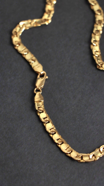 18K Solid Gold Layering Chain Necklace - 18K Gold Chain - Real 18K Gold Chain Necklace 18K Shiny Gold Chain Necklace Birthday Gift Unisex