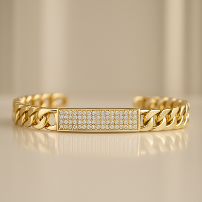 18k Real Yellow Gold Bracelet, Women Jewelry, Luxurious 18K Solid Gold Jewelry, Elegant 18kt Solid Gold Bracelet, Gift for Her Him