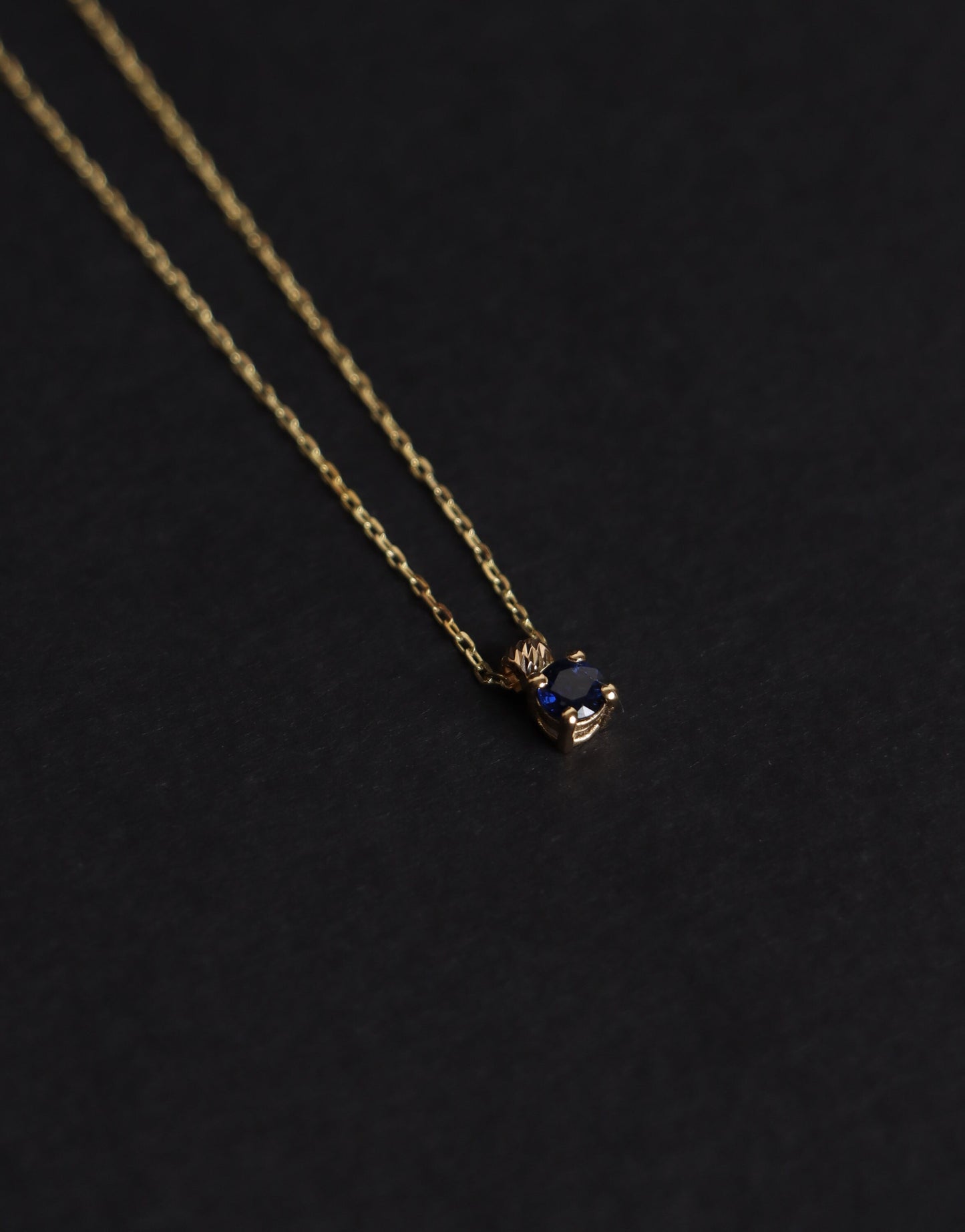 Sapphire Necklace 18k Gold, Bleu pendant, 18k Minimalist Real Sapphire, Birthstone Pendant, Perfect Gift for Mother's Day, Gift for her