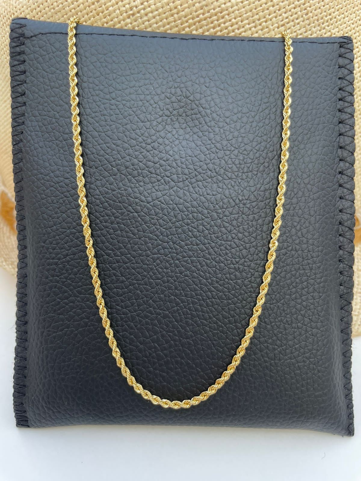 18k Gold Necklace, Rope Chain Necklace, Gold Rope Chain, Solid Gold Rope Chain, Real Gold Necklace, Dainty Gold Necklace, Anniversary Gift