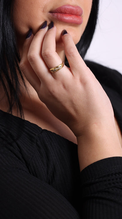 Gold Ring, 18K Gold Solitaire Ring, Engagement Ring, Minimalist Gold Ring, Round Brilliant Diamond Ring, Solid Gold Ring, Promise Ring