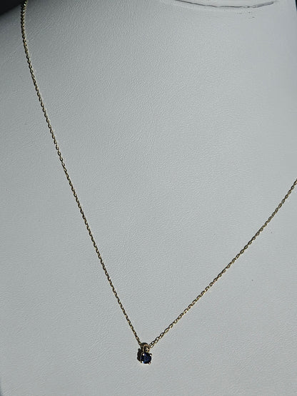 Sapphire Necklace 18k Gold, Bleu pendant, 18k Minimalist Real Sapphire, Birthstone Pendant, Perfect Gift for Mother's Day, Gift for her