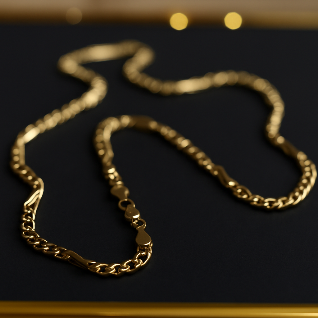 18k Solid Gold Necklace Chain, 18k Jewelry Necklace, Real Gold, Layering Chain, Chain for Women and man, Gift for her, Unisex Gift