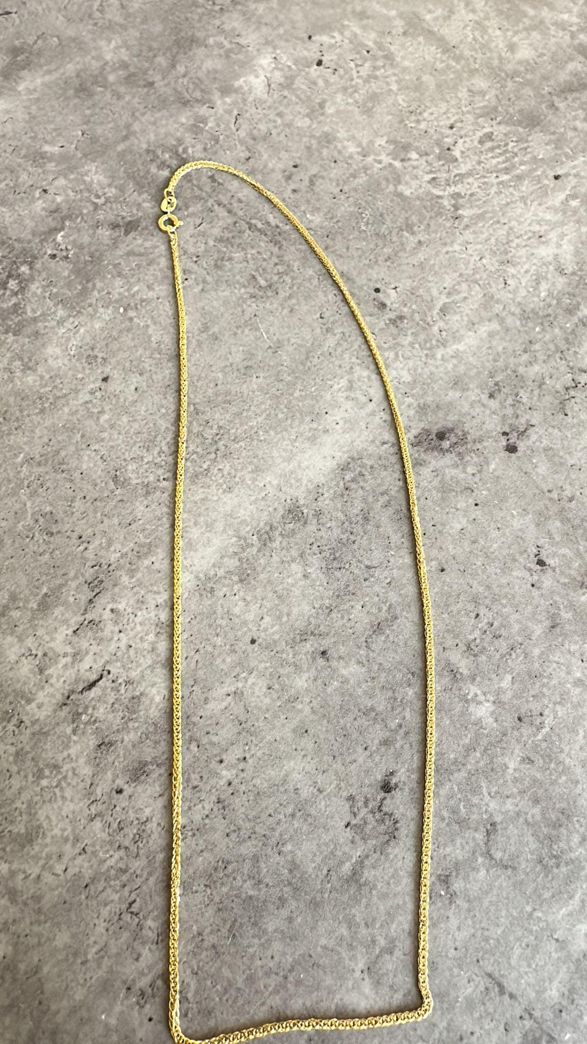 Elegant 18K Gold Chain Necklace, Women's Jewelry, Real Solid Gold, Italian Design, Gift for Her, Gold Chain, Jewelry Design, Mother's Day