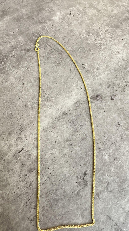 Elegant 18K Gold Chain Necklace, Women's Jewelry, Real Solid Gold, Italian Design, Gift for Her, Gold Chain, Jewelry Design, Mother's Day