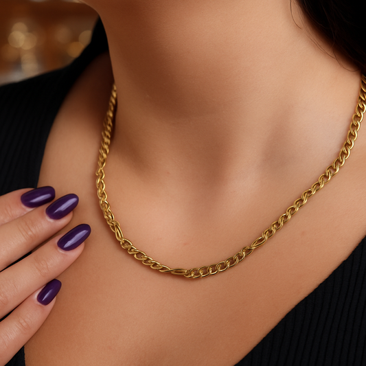 18k Solid Gold Necklace Chain, 18k Jewelry Necklace, Real Gold, Layering Chain, Chain for Women and man, Gift for her, Unisex Gift