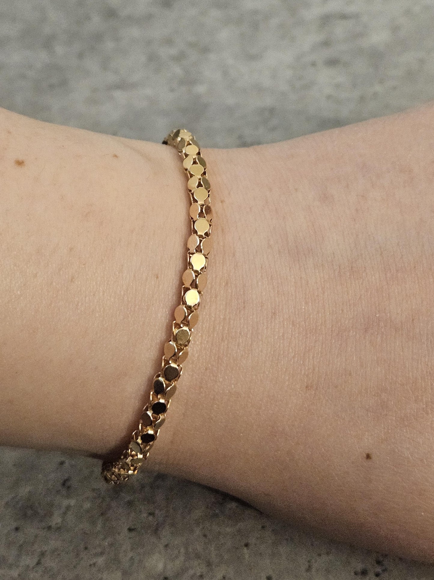 18k Real Yellow Gold Bracelet, Luxurious 18Kt Solid Gold Jewelry, Jewelry, Elegant 18Kt Solid Gold Bracelet, Gift for Her