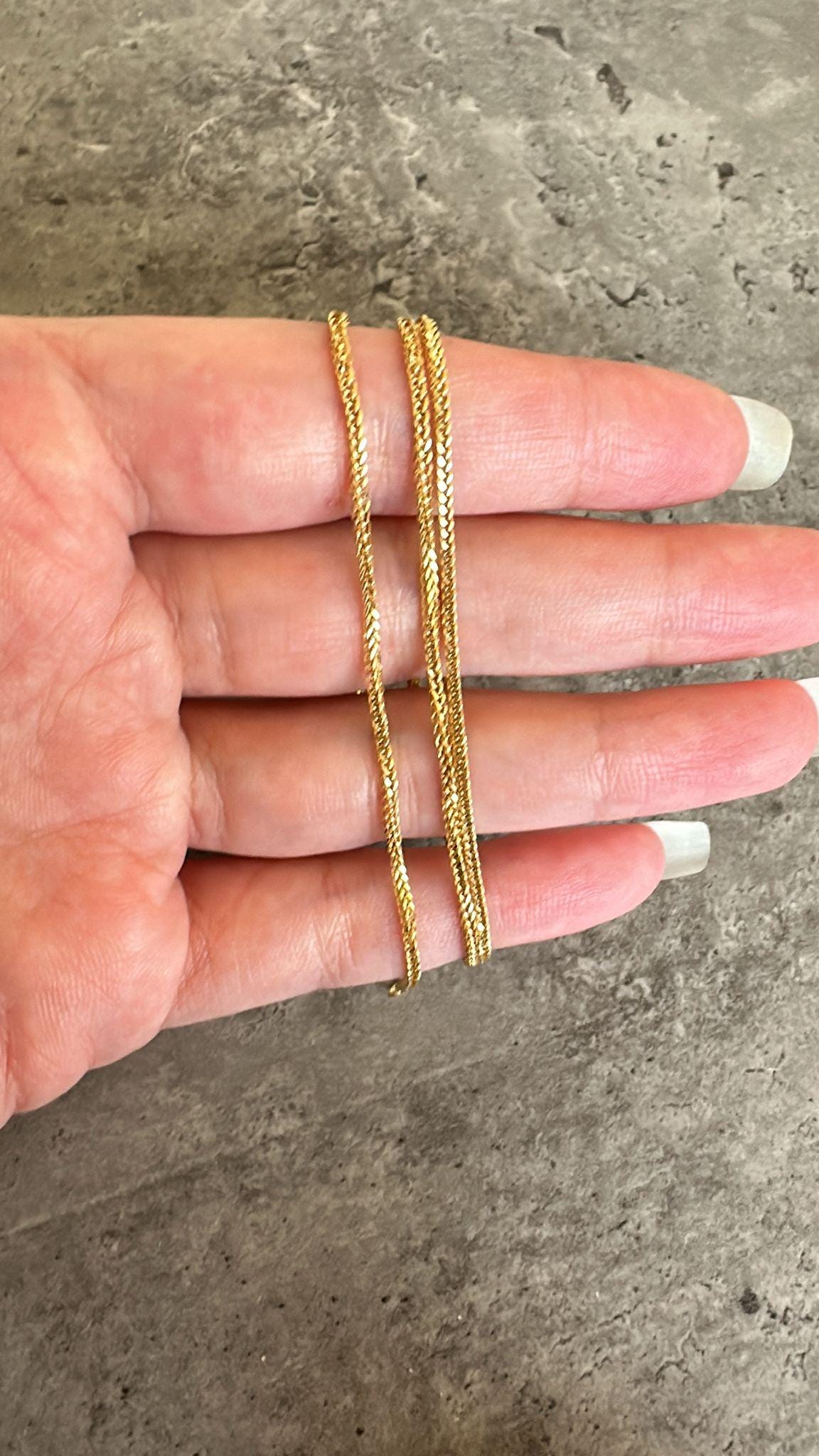 Elegant 18K Gold Chain Necklace, Women's Jewelry, Real Solid Gold, Italian Design, Gift for Her, Gold Chain, Jewelry Design, Mother's Day