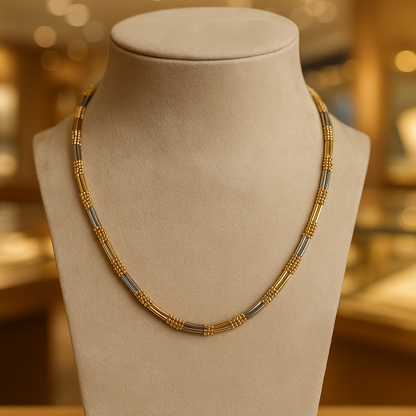 18k Gold Necklace, 18k Gold Chain, Gold Women's Jewelry, Yellow White Gold, Genuine Gold, 18k Solid Gold, Necklace, Gift for Her or Him