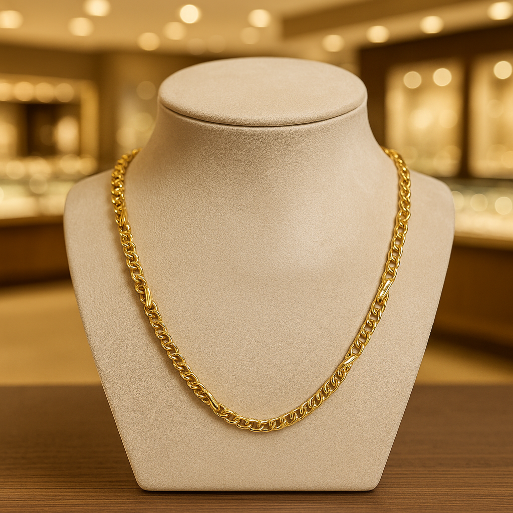 18k Solid Gold Necklace Chain, 18k Jewelry Necklace, Real Gold, Layering Chain, Chain for Women and man, Gift for her, Unisex Gift