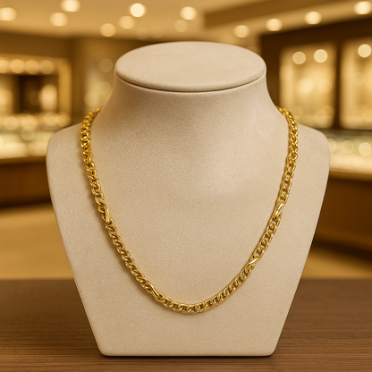 18k Solid Gold Necklace Chain, 18k Jewelry Necklace, Real Gold, Layering Chain, Chain for Women and man, Gift for her, Unisex Gift