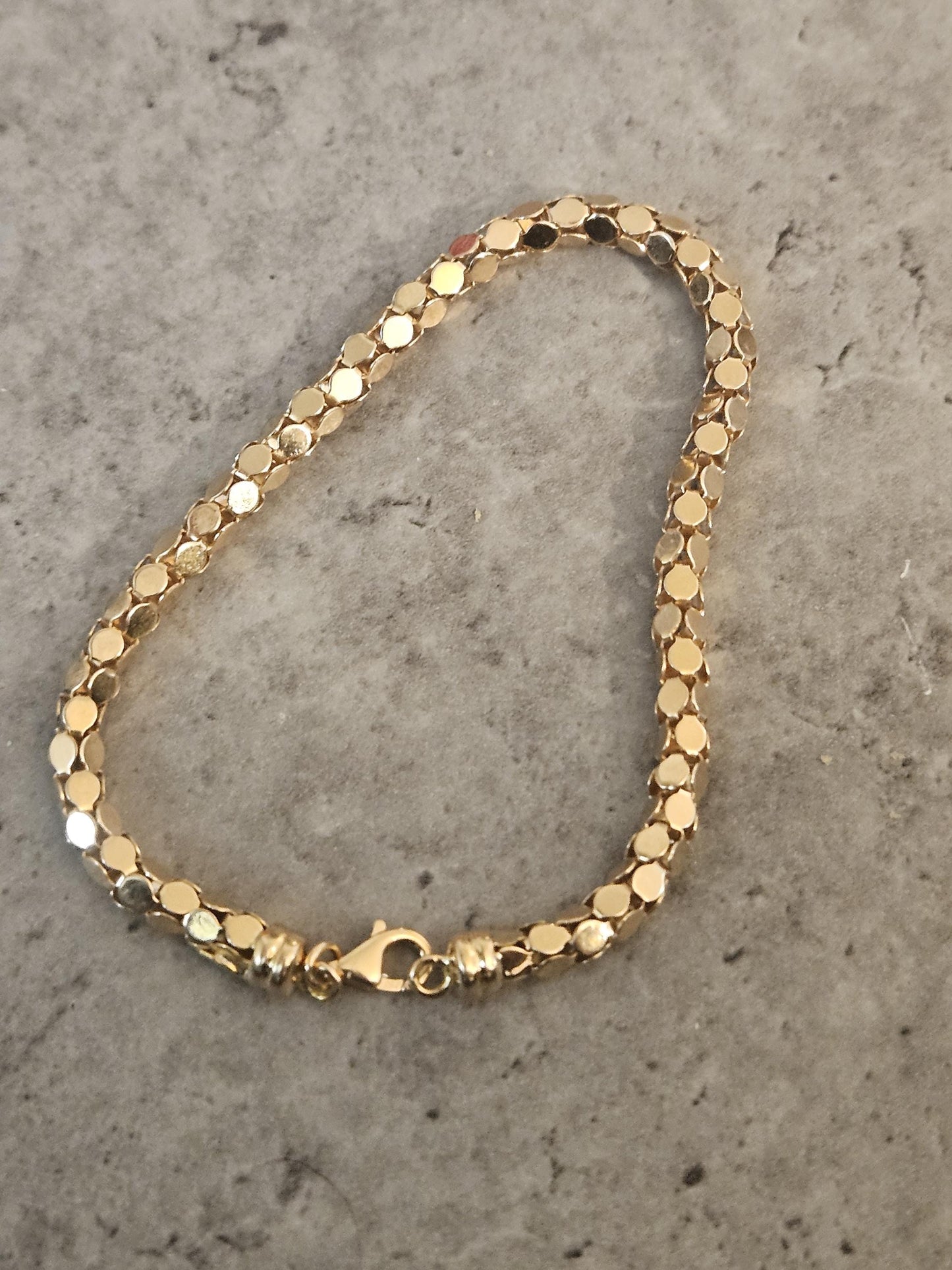 18k Real Yellow Gold Bracelet, Luxurious 18Kt Solid Gold Jewelry, Jewelry, Elegant 18Kt Solid Gold Bracelet, Gift for Her