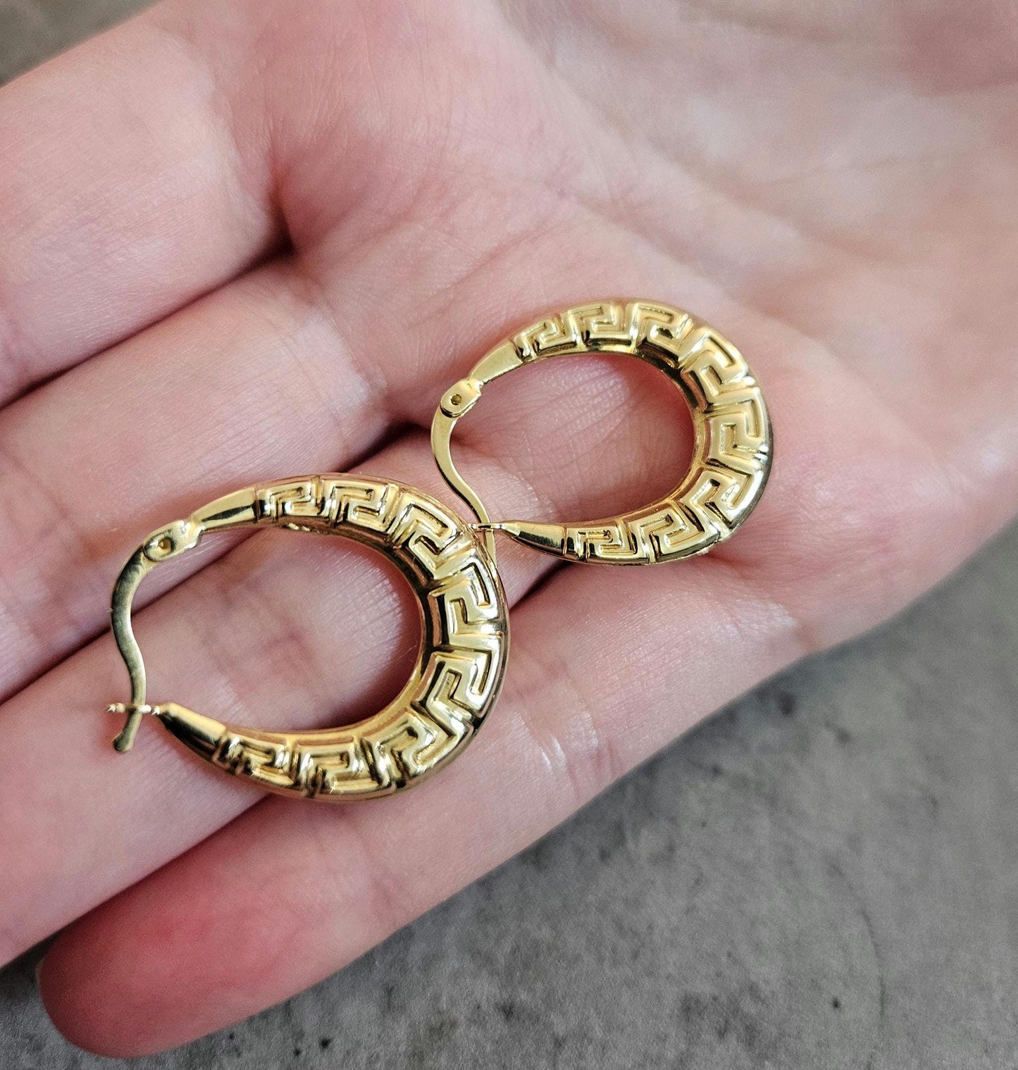 Gold earrings hoop 18k, 18k real solid gold, high quality, genuine gold, real solid gold, gold earrings, italian gold, gift for her