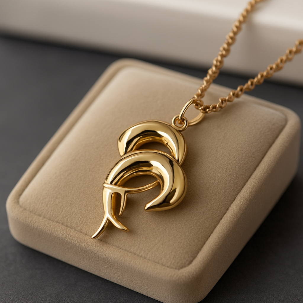 18k Gold Pendant Dolphins, 18k Gold Dolphin Pendant, Gold Pendant Charm, Handmade Jewelry, Solid Gold Pendant, Beach Jewelry, Dolphin Gift