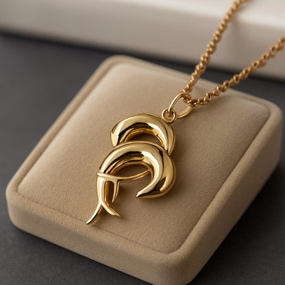 18k Gold Pendant Dolphins, 18k Gold Dolphin Pendant, Gold Pendant Charm, Handmade Jewelry, Solid Gold Pendant, Beach Jewelry, Dolphin Gift