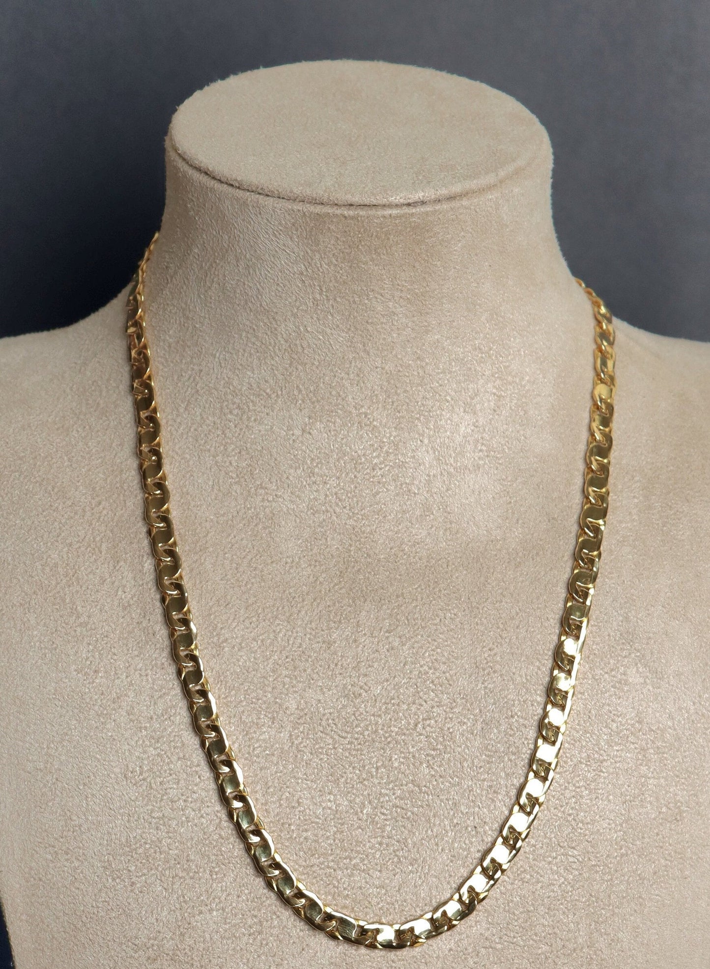 18K Solid Gold Layering Chain Necklace - 18K Gold Chain - Real 18K Gold Chain Necklace 18K Shiny Gold Chain Necklace Birthday Gift Unisex