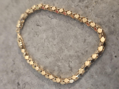 18k Real Yellow Gold Bracelet, Luxurious 18Kt Solid Gold Jewelry, Jewelry, Elegant 18Kt Solid Gold Bracelet, Gift for Her