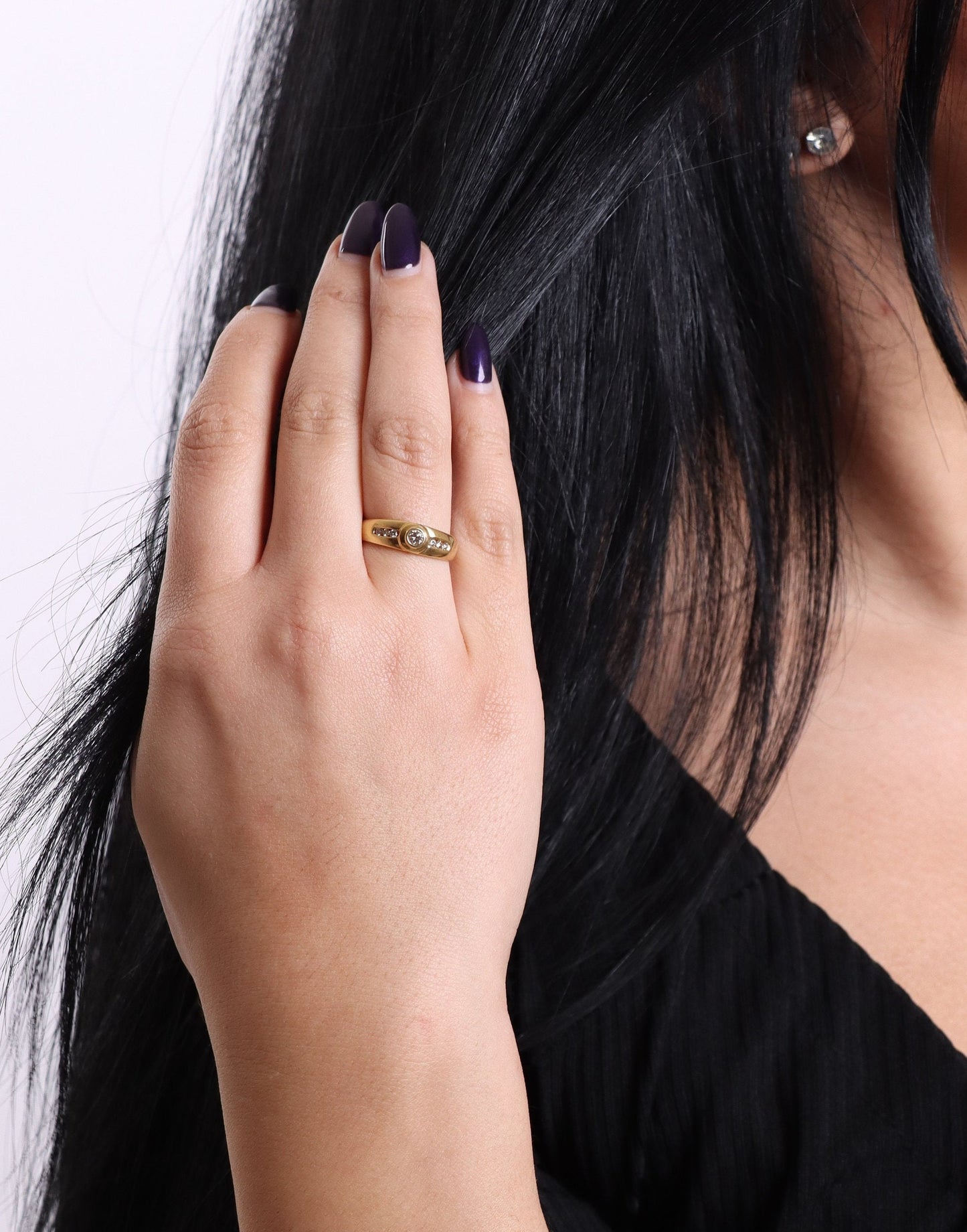 Gold Ring, 18K Gold Solitaire Ring, Engagement Ring, Minimalist Gold Ring, Round Brilliant Diamond Ring, Solid Gold Ring, Promise Ring