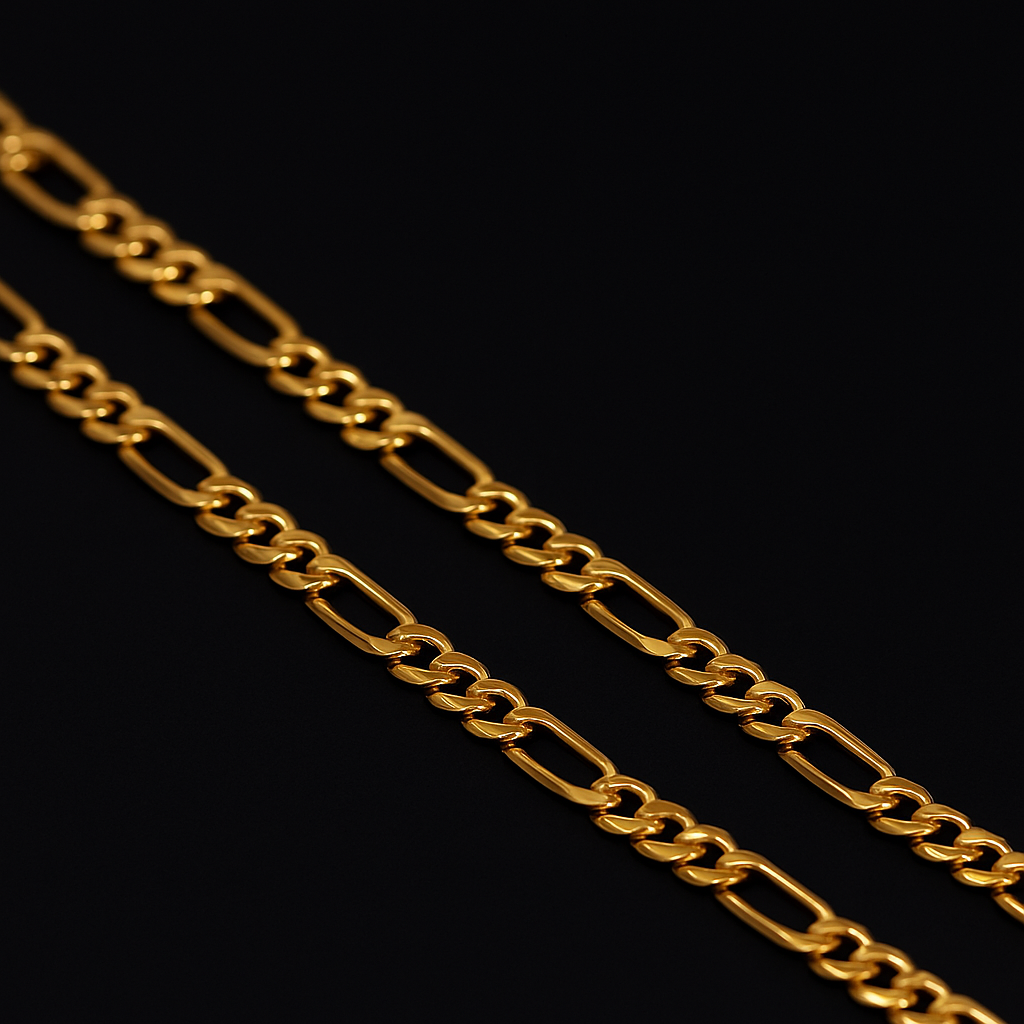 18k Gold Figaro Necklace, Gold Figaro Chain, 18k Gold Necklace, Gold Chain Necklace, Gold Dainty Necklace, Real Gold Necklace, Gift for Bf