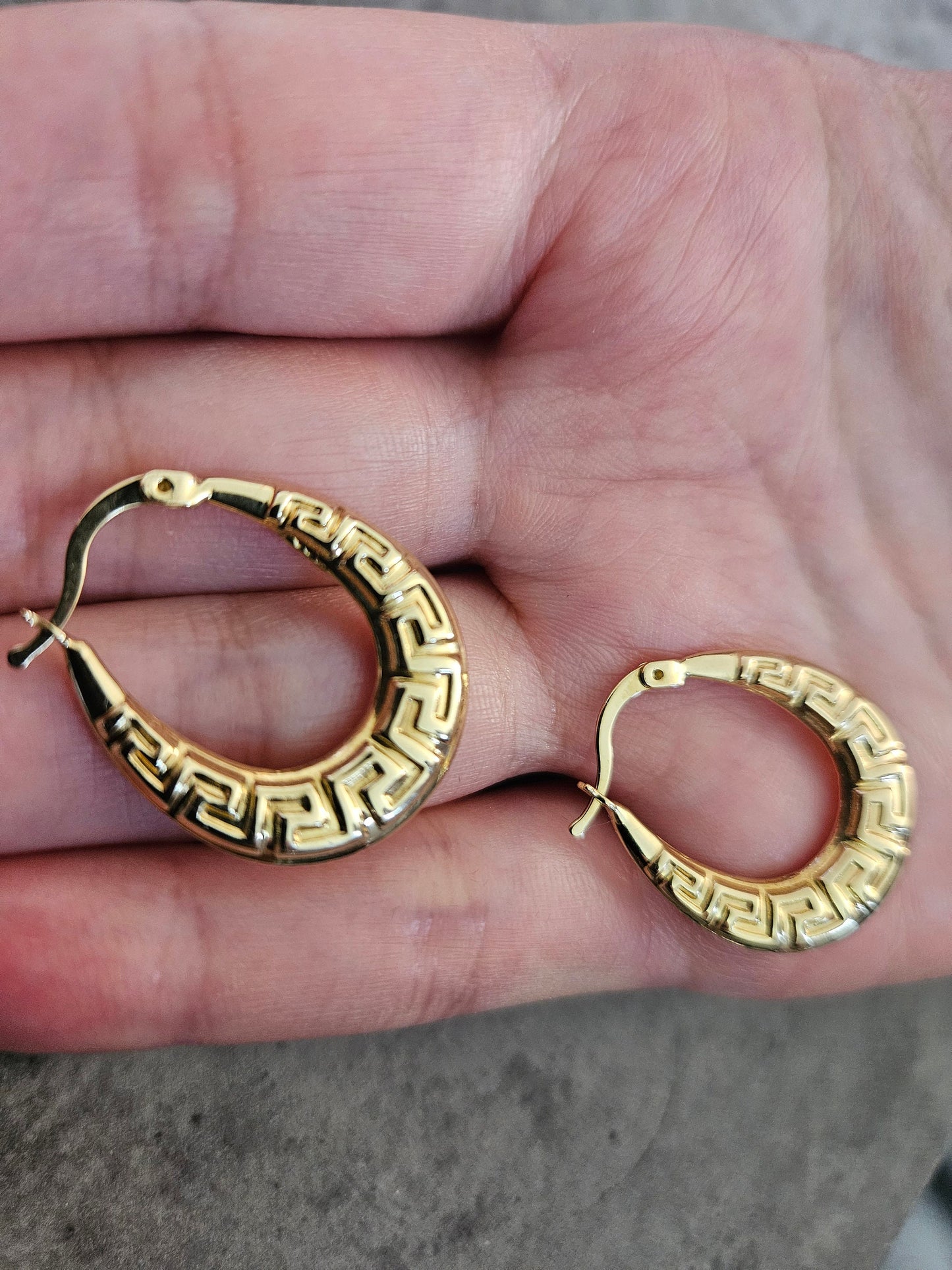 Gold earrings hoop 18k, 18k real solid gold, high quality, genuine gold, real solid gold, gold earrings, italian gold, gift for her