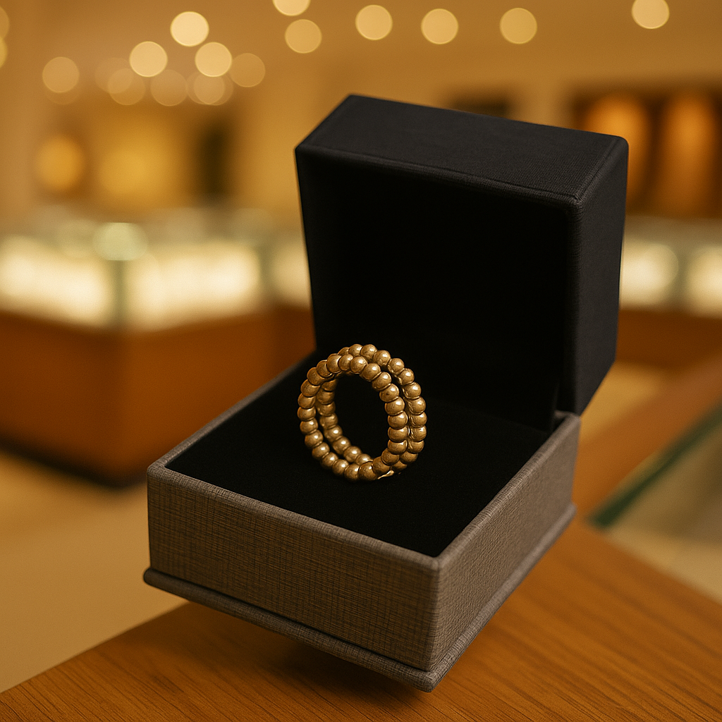 18k Gold Ring Bead Real Solid Gold Balls 18k, Gold Jewelry Lovers, 18k Bead Ring women, Anniversary Gift, Birthday Gift, Ring For Every Day