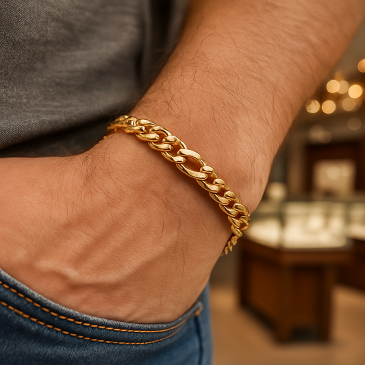 18k Real Yellow Gold Bracelet, Luxurious 18Kt Solid Gold Jewelry, Jewelry, Elegant 18Kt Solid Gold Bracelet, Gift for Her Him