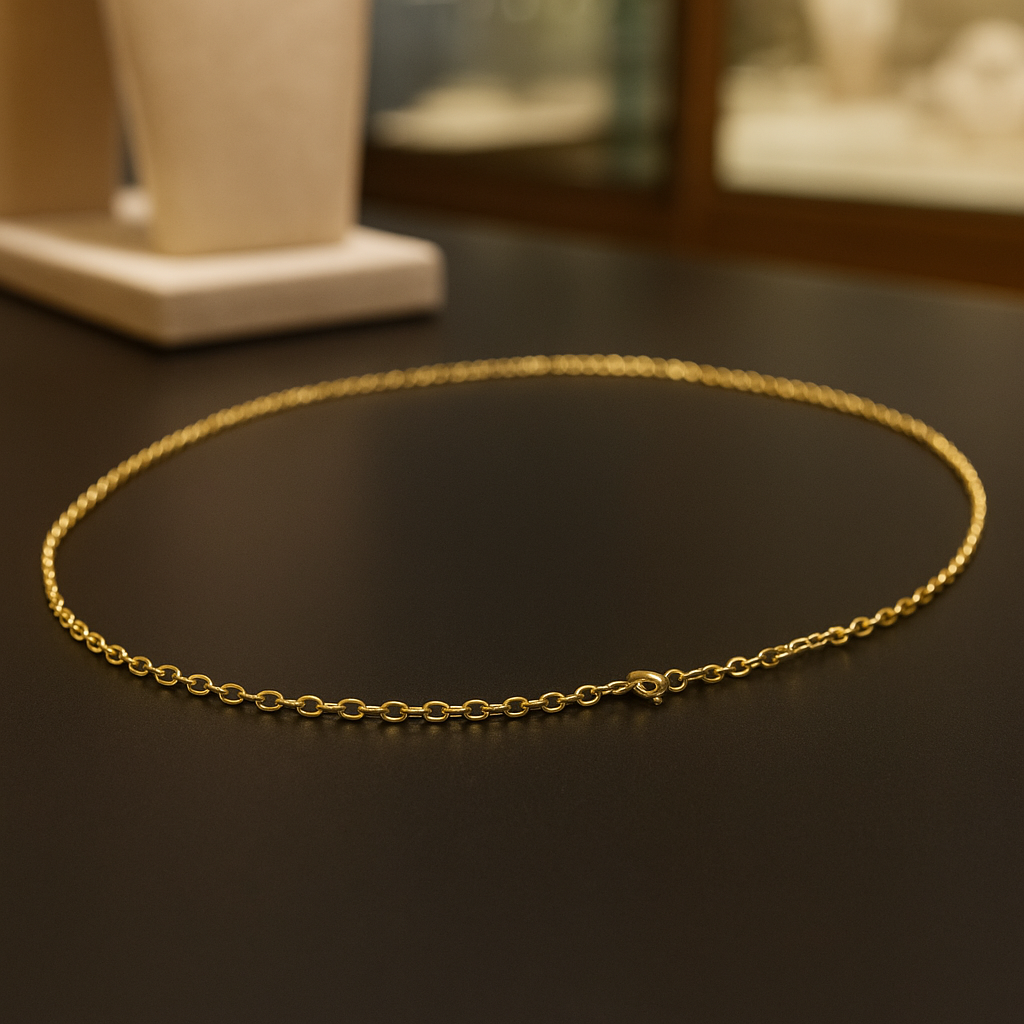 Elegant 18k Gold Necklace - Solid Gold Chain for Women - Luxury Anniversary Jewelry Gift - Real Gold Necklace - Gift for her
