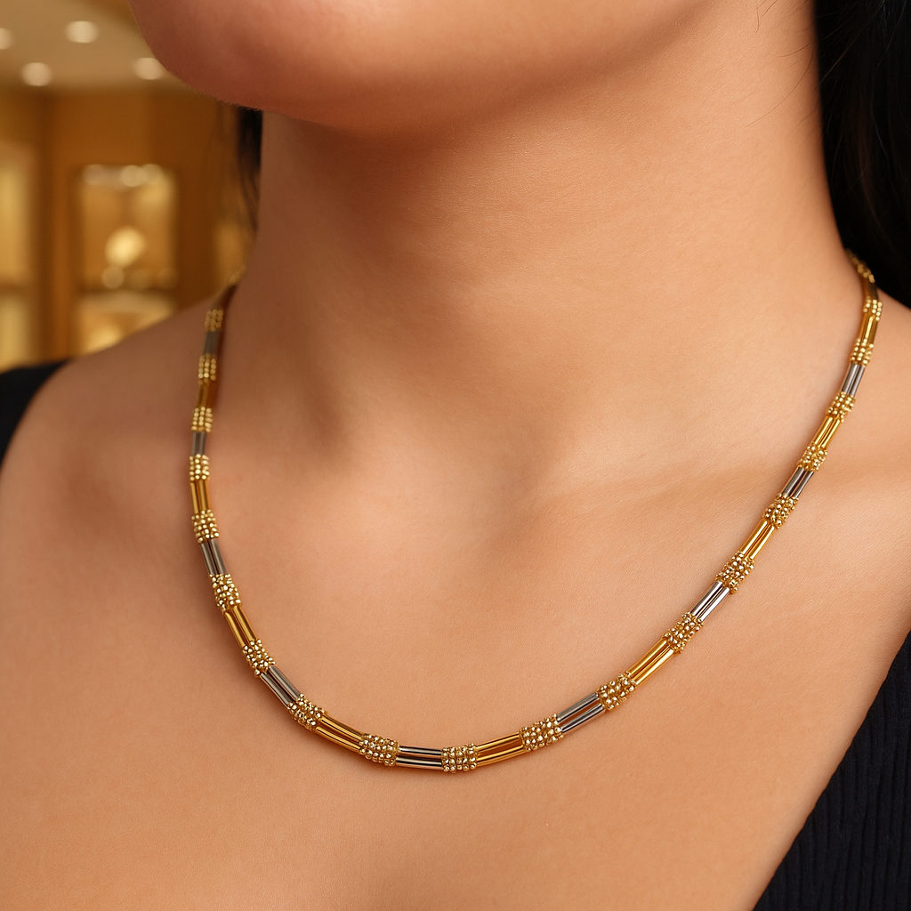 18k Gold Necklace, 18k Gold Chain, Gold Women's Jewelry, Yellow White Gold, Genuine Gold, 18k Solid Gold, Necklace, Gift for Her or Him