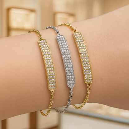 18k Real Yellow Gold Bracelet, Women Jewelry, Luxurious 18K Solid Gold Jewelry,  Elegant 18kt Solid Gold Bracelet, Gift for Her Him