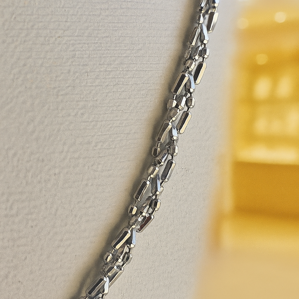 18k Solid White Gold Cuban link Chain Necklace, Curb Necklace Chain 18kt Real Gold Cuban, Genuine Authentic Gold Necklace, Gift for him her