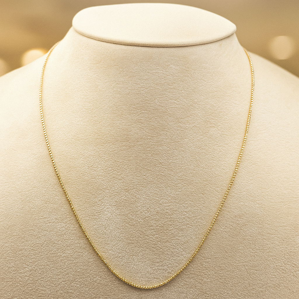 14K Solid Gold Franco Chain Necklace – Sleek & Durable Men's Jewelry – 24” Real Gold Chain – Luxury Gift for Him – High Quality Italy