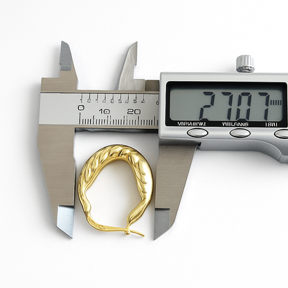 18K gold hoop earrings, 18kt real solid gold, high quality, genuine gold, real solid gold, gold earrings, italian gold, gift for her