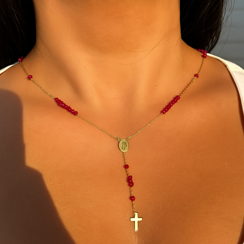 Crucifix Cross Necklace, 18k Solid Gold Crucifix Pendant Necklace, Minimalist Cross Jewelry for Women, Religious Necklace, Gift for her