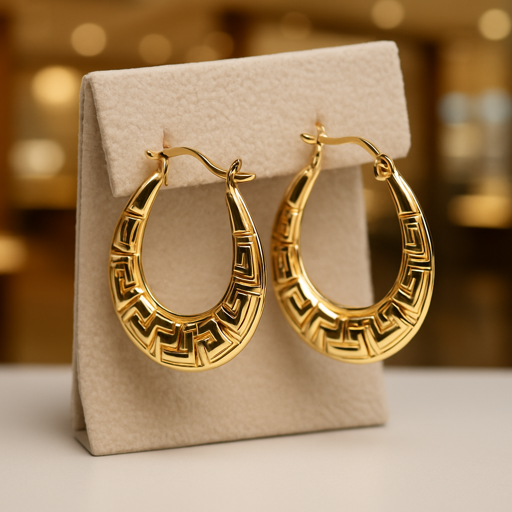 18K gold hoop earrings, 18kt real solid gold, high quality, genuine gold, real solid gold, gold earrings, italian gold, gift for her