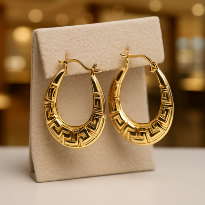 18K gold hoop earrings, 18kt real solid gold, high quality, genuine gold, real solid gold, gold earrings, italian gold, gift for her