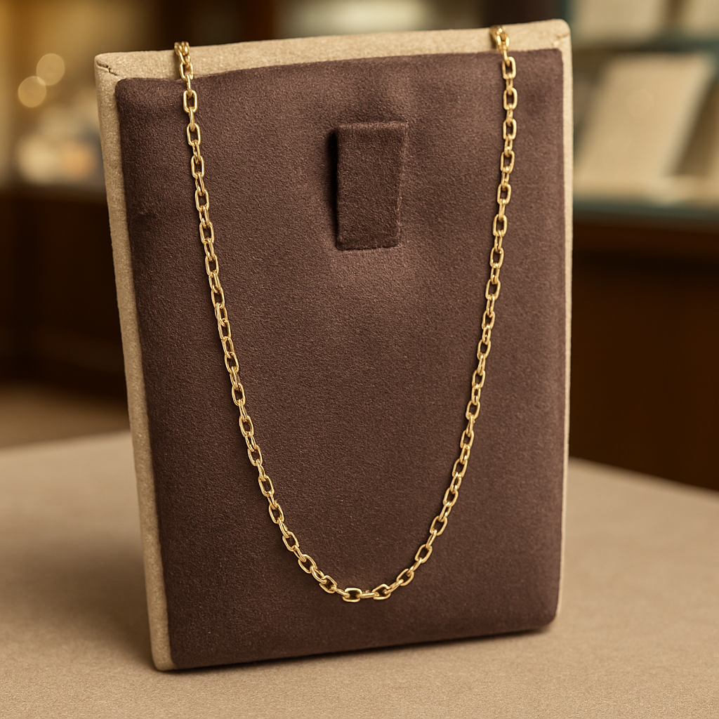 Elegant 18k Gold Necklace - Solid Gold Chain for Women - Luxury Anniversary Jewelry Gift - Real Gold Necklace - Gift for her