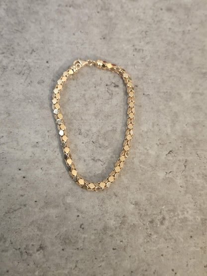 18k Real Yellow Gold Bracelet, Luxurious 18Kt Solid Gold Jewelry, Jewelry, Elegant 18Kt Solid Gold Bracelet, Gift for Her