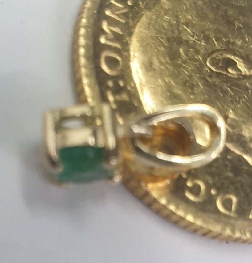 Emerald Gold pendant Necklaces, 18k Emerald Pendant Necklace, May Birthstone, Real Gold, Green Emerald, Natural Emerald, Gift for her