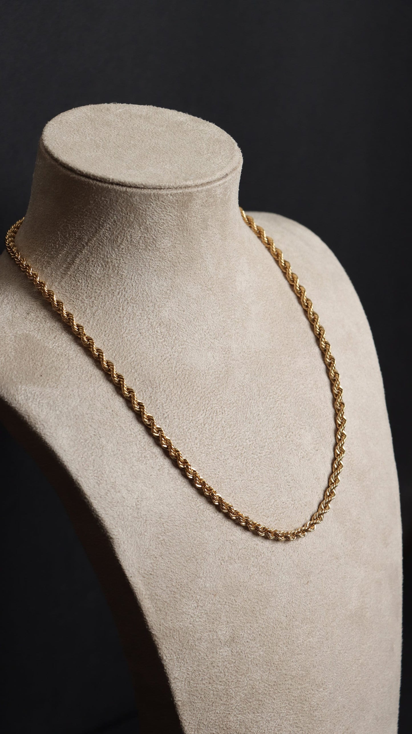 18k Necklace Solid Gold, 18k Rope Chain, Women's Gold Jewelry, Ladies Gold Chain, Man Gold Chain, Chain for Layering, Gift for her him