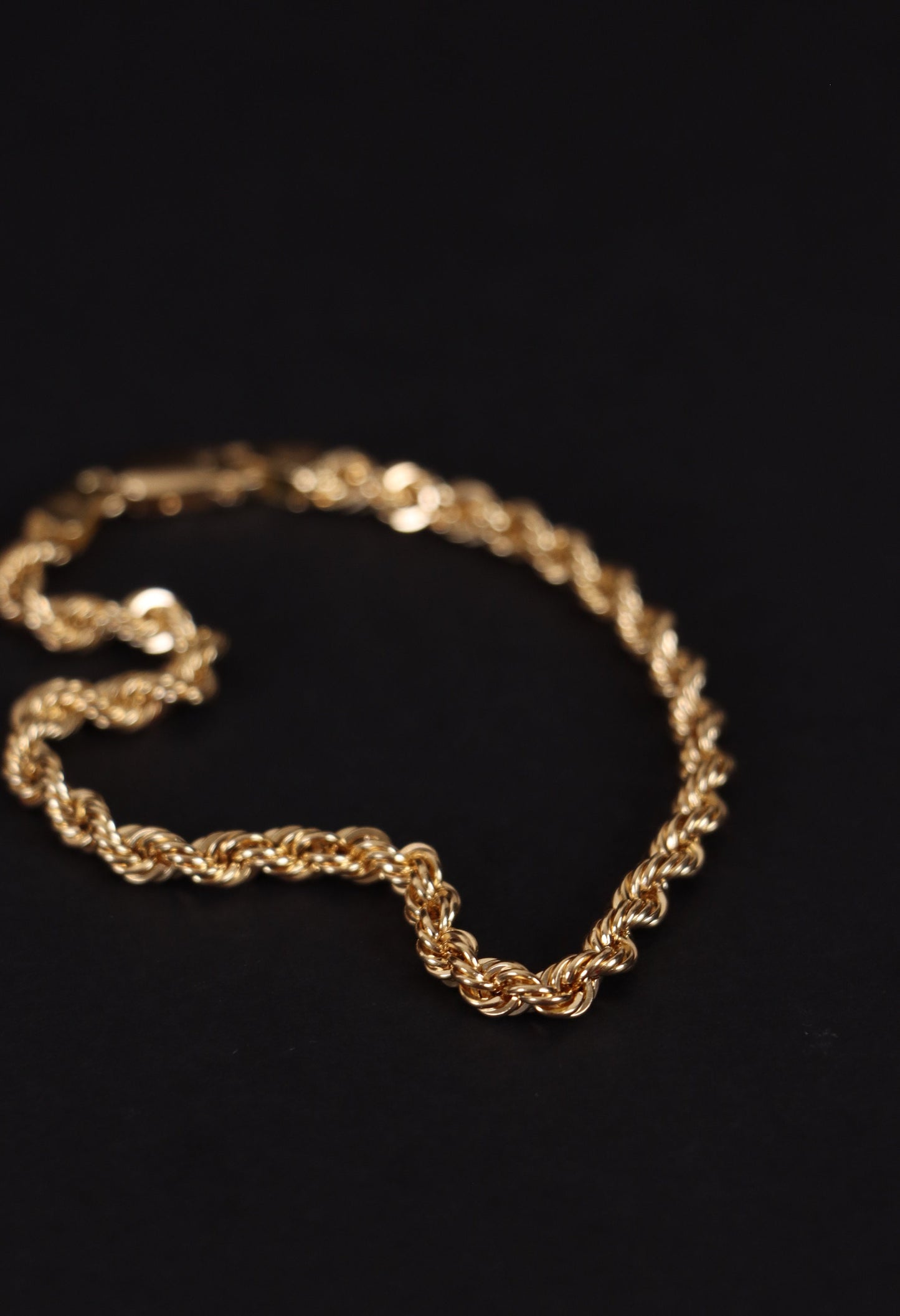 18k Rope Gold Bracelet, Rope Chain Bracelet, Gold Rope Chain, Solid Rope Chain, Real Gold Bracelet, Dainty Gold Bracelet, Anniversary Gift